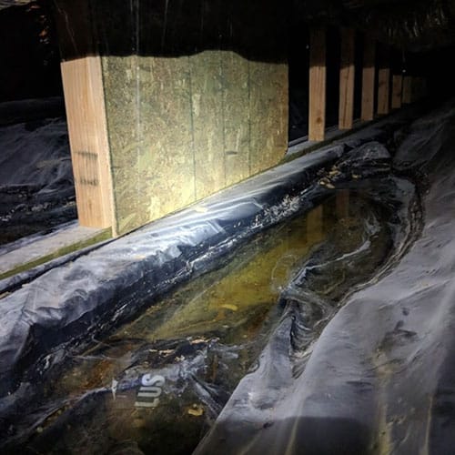 crawl space water in a home in Meridian Idaho