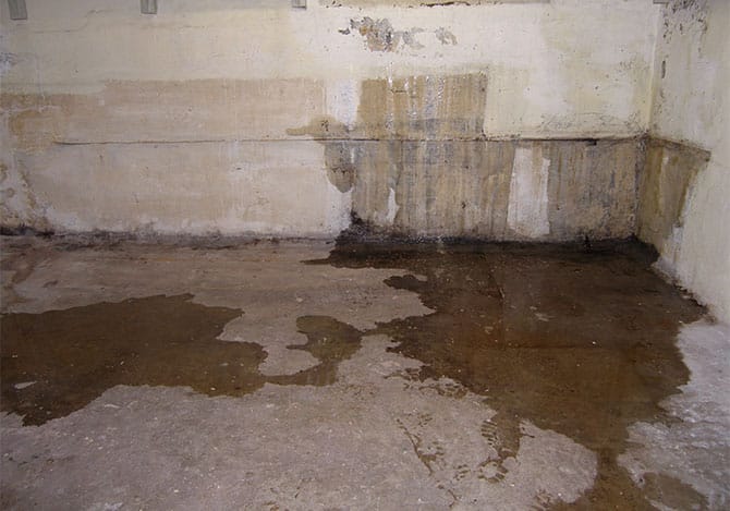 Basement water damage in a Boise Idaho home