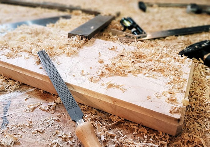 Wood and tools on the floor due to house damage restoration in boise idaho